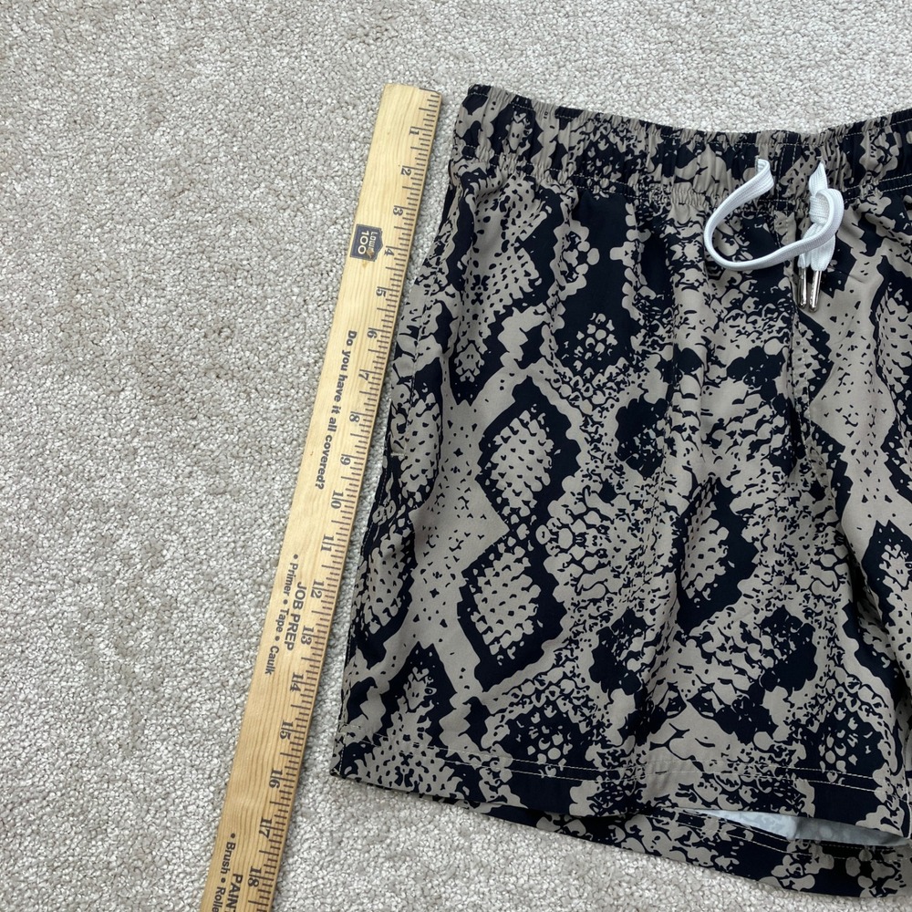 Cove Mens 36 Hybrid Performance Beige Black Snakeskin Print 5in Inseam - Picture 4 of 7